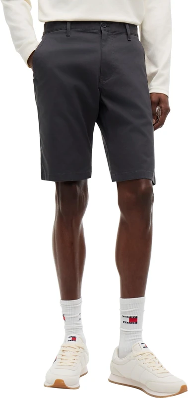 Tommy Jeans Men's Chino Shorts Scanton Slim Fit, Grey (Washed Black), 30W
