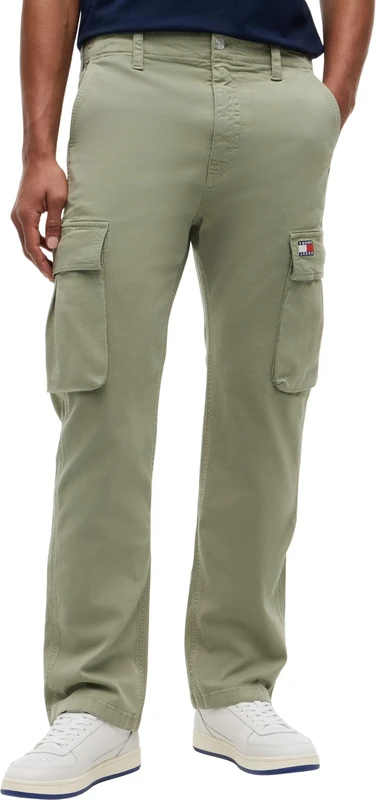Tommy Jeans Men's TJM Otis Co Canvas Cargo Pant DM0DM22403 Cargo, Green (Spring Olive), 29W / 36L