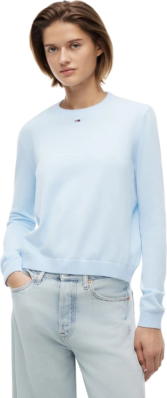 Tommy Jeans Women's Tjw Essential Crew Sweater Ext Dw0Dw20159 Pullover Sweater, Blue (Kingly Blue), XL
