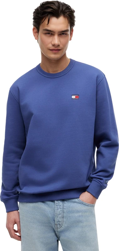 Tommy Jeans Men's TJM Reg Badge Crew Ext DM0DM21921 Pullover Sweatshirt, Blue (Blue Storm), XS - Image 1