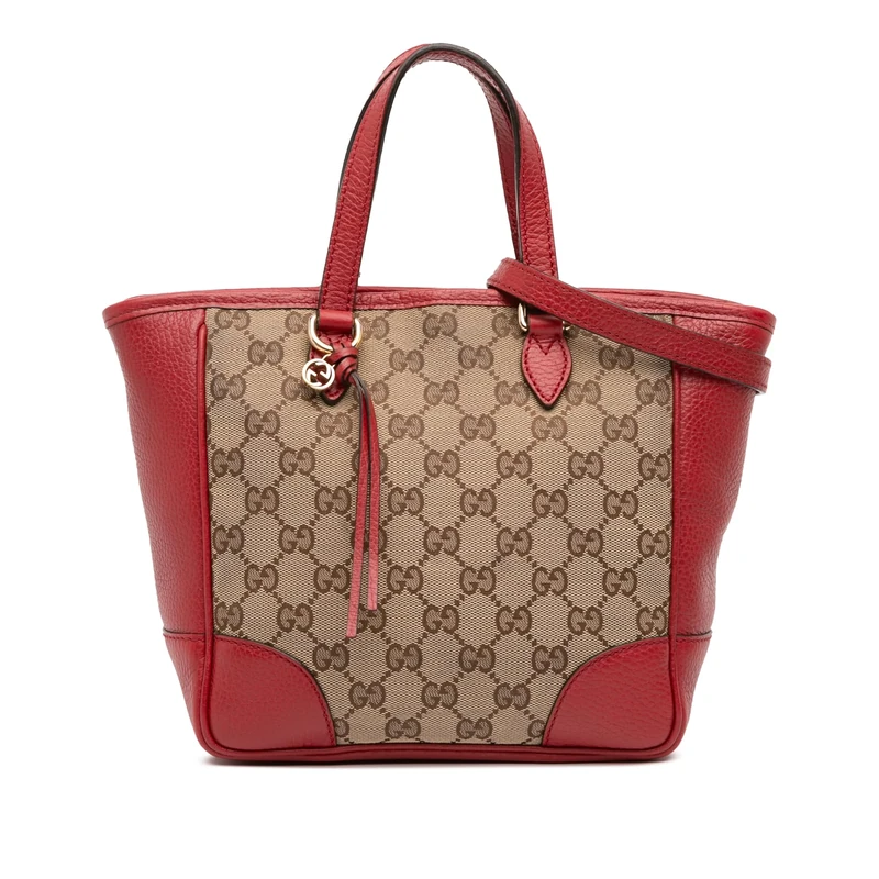 Gucci Pre-Loved Small GG Canvas Bree Satchel