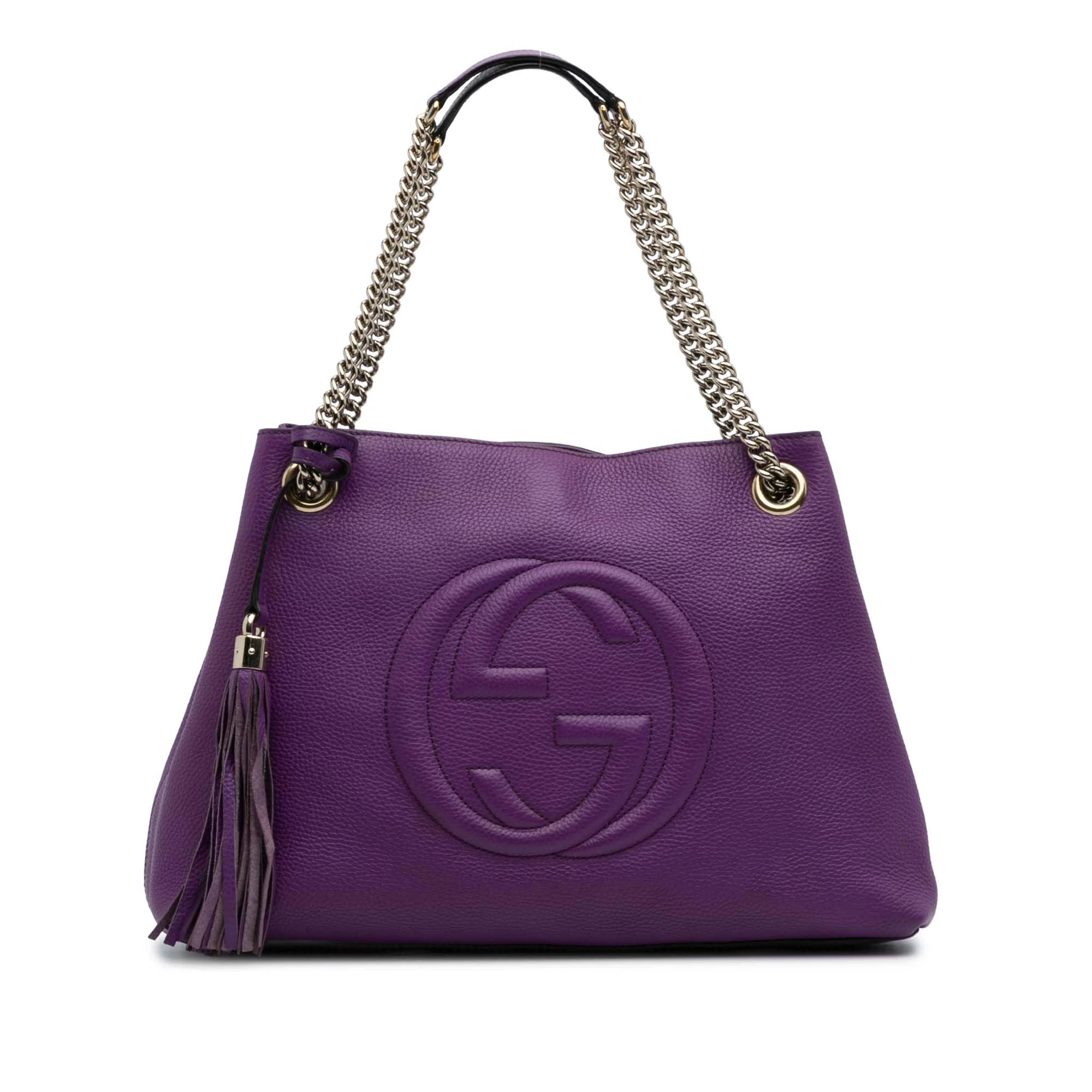 Gucci Pre-Loved Medium Leather Soho Chain Tote