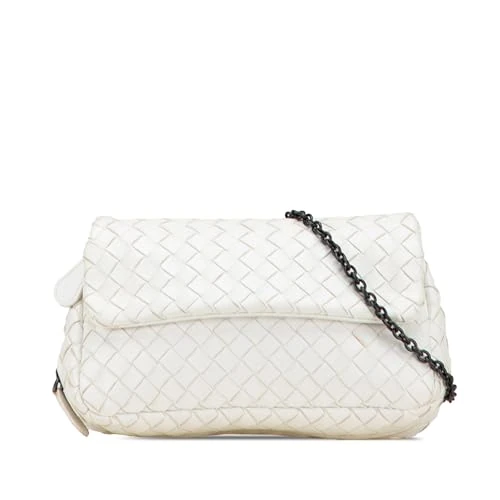 Bottega Veneta Pre-Loved Mini Nappa Intrecciato Expandable Chain Flap Crossbody Bag