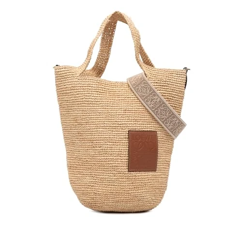 LOEWE Pre-Loved Mini Raffia Slit Satchel