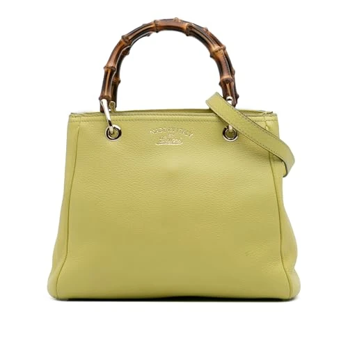 Gucci Pre-Loved Small Calfskin Bamboo Shopper Satchel