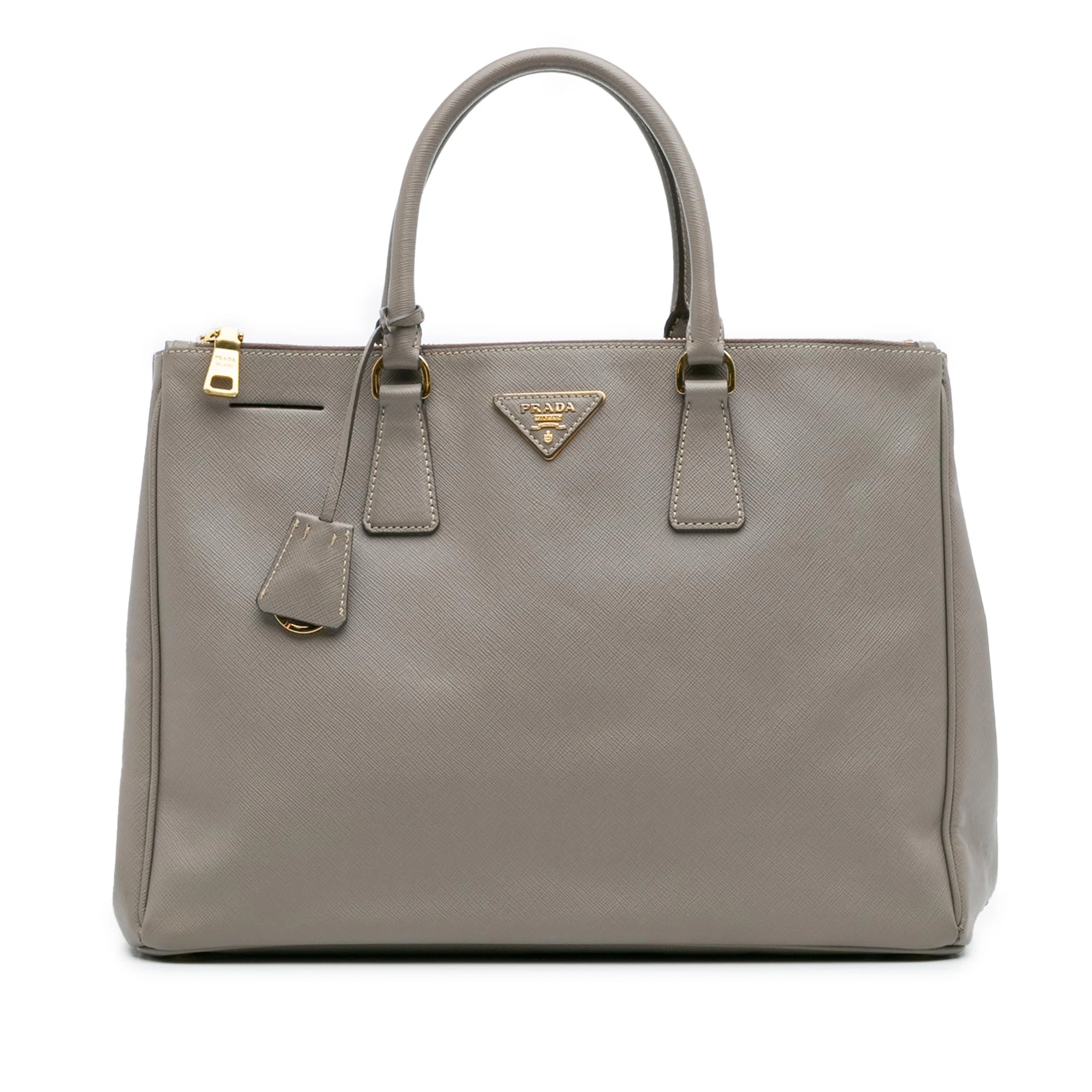 Prada Pre-Loved Large Saffiano Lux Galleria Double Zip Satchel