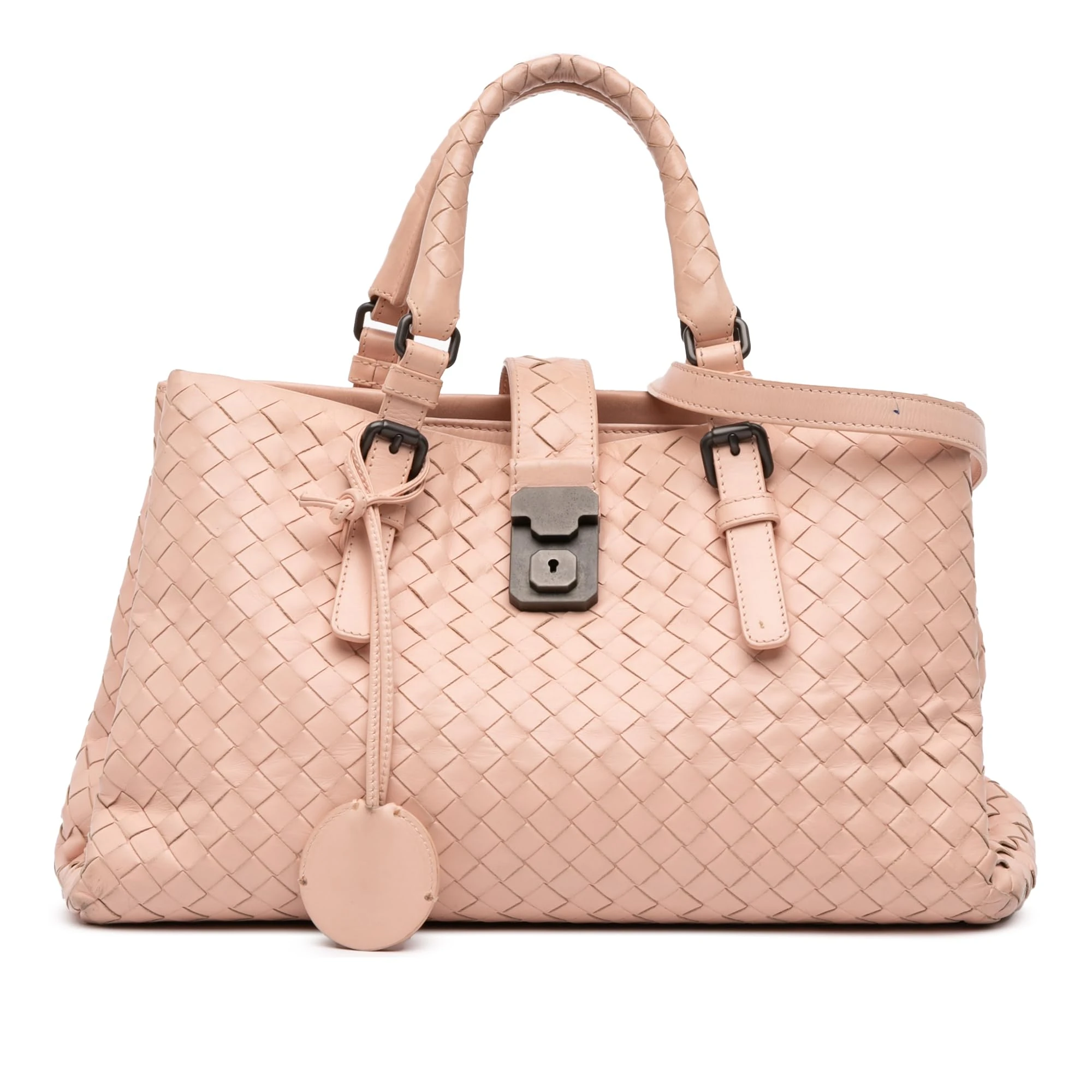 Bottega Veneta Pre-Loved Small Nappa Intrecciato Roma Satchel