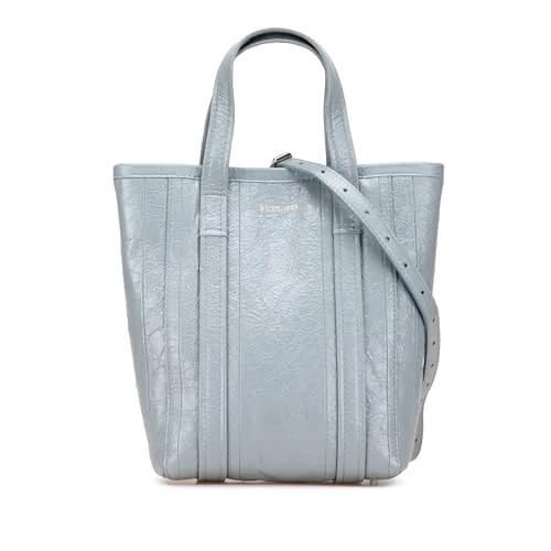 Balenciaga Pre-Loved Small Lambskin Barbes North South Shopper Bag Satchel