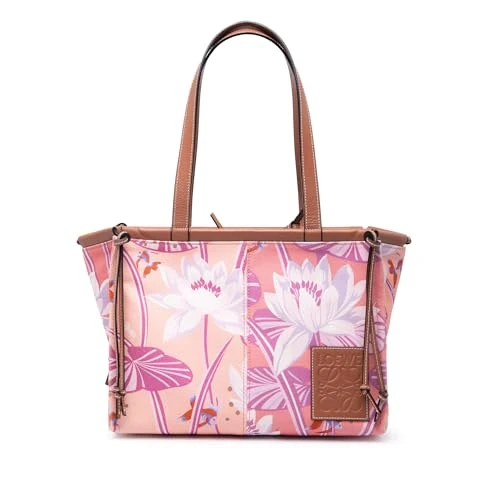 LOEWE Pre-Loved Paulas Ibiza Small Canvas Waterlily Print Cushion Tote