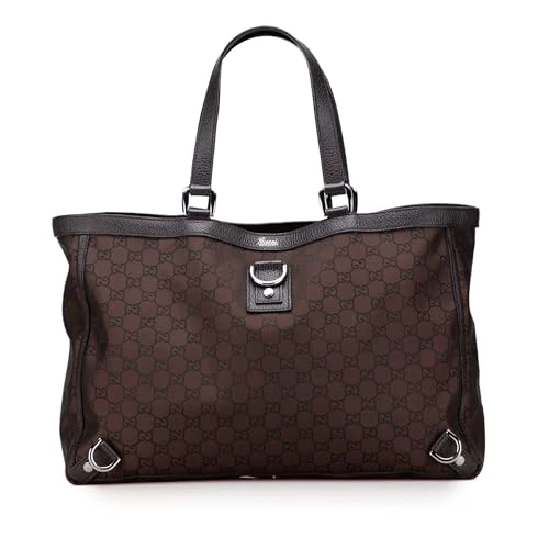 Gucci Pre-Loved GG Nylon Abbey D Ring Tote Bag