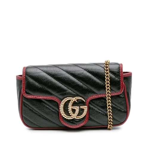Gucci Pre-Loved Super Mini GG Marmont Matelasse Leather Torchon Flap Crossbody Bag