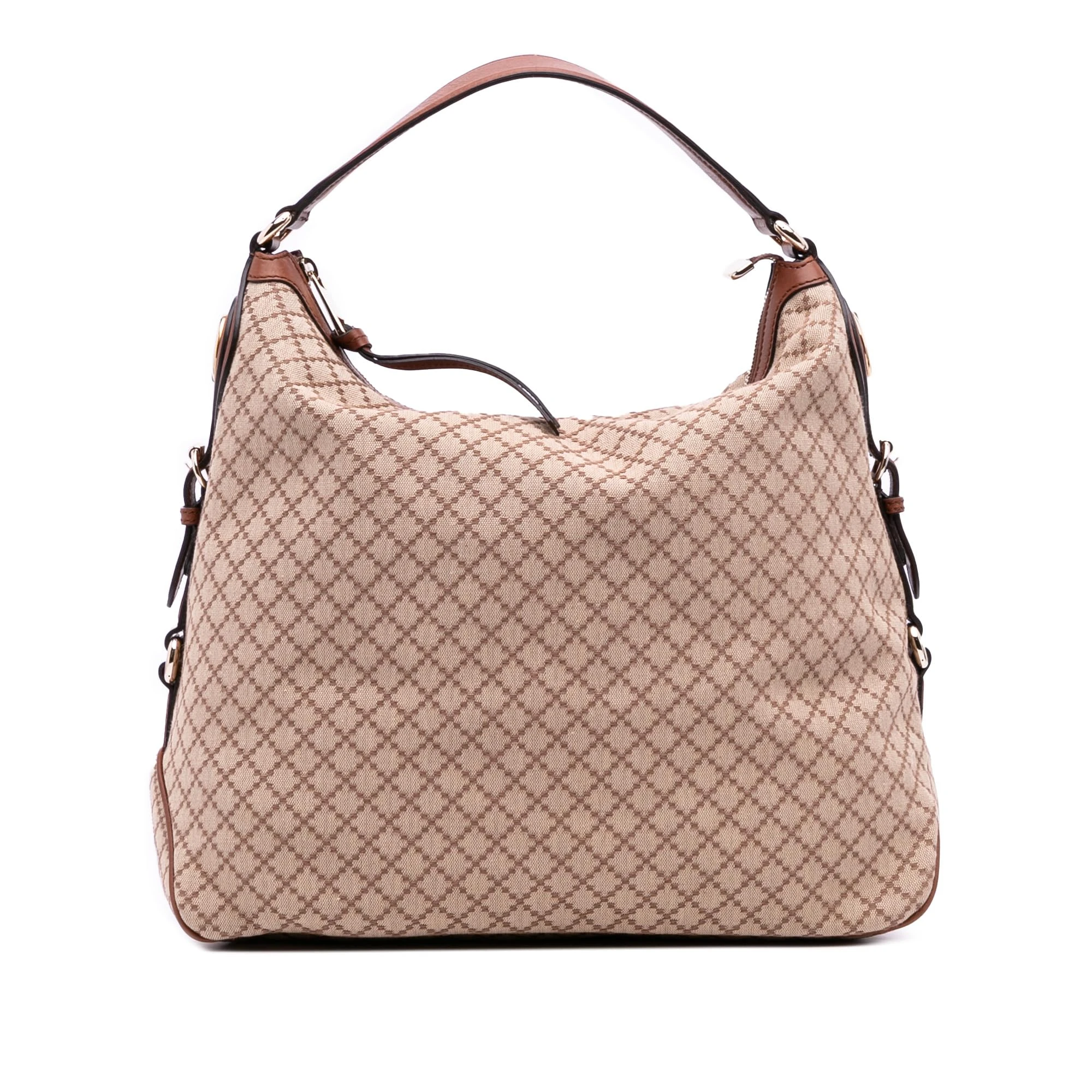 Gucci Pre-Loved Diamante Canvas Village Double G Shoulder Bag