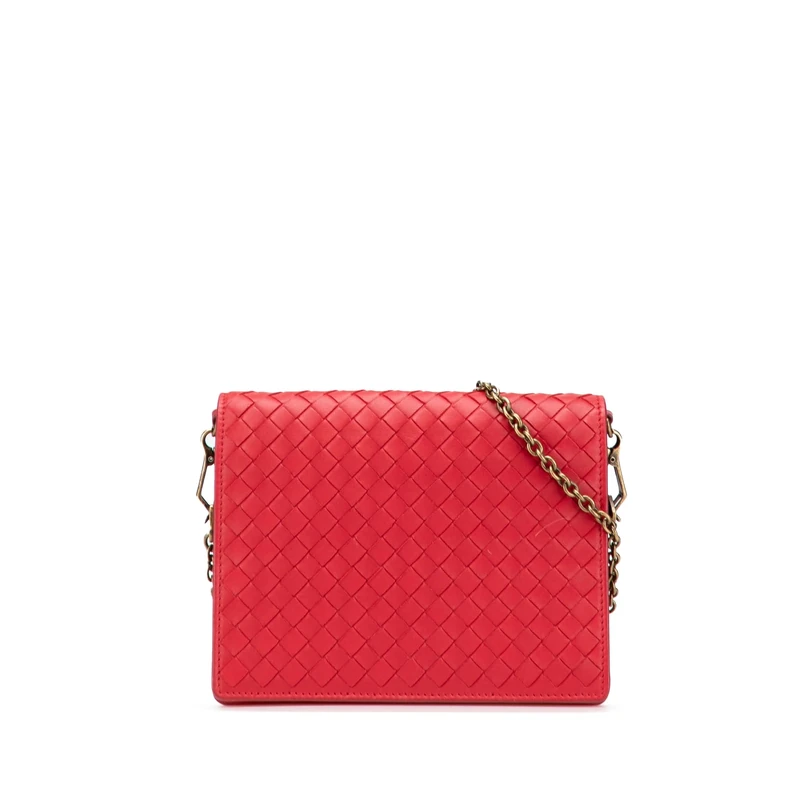 Bottega Veneta Pre-Loved Nappa Intrecciato Wallet On Chain Handbag Crossbody Bag