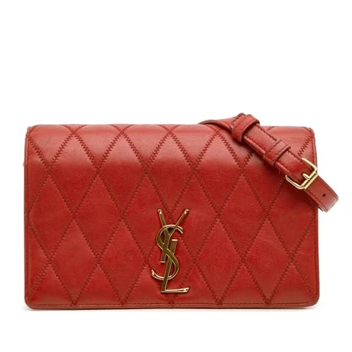 Yves Saint Laurent Pre-Loved Diamond Quilted Lambskin Angie Chain Bag Crossbody