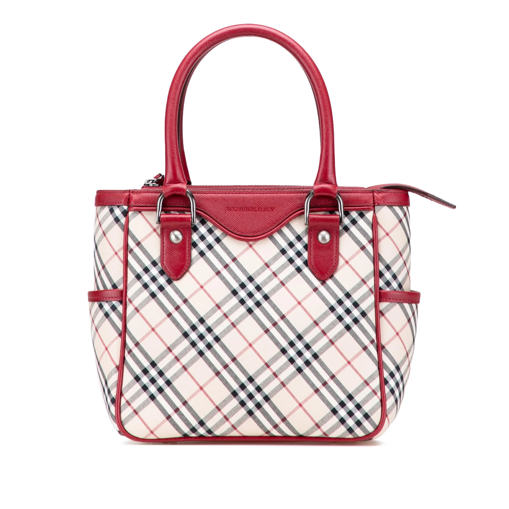 BURBERRY Pre-Loved Nova Check Canvas Handbag