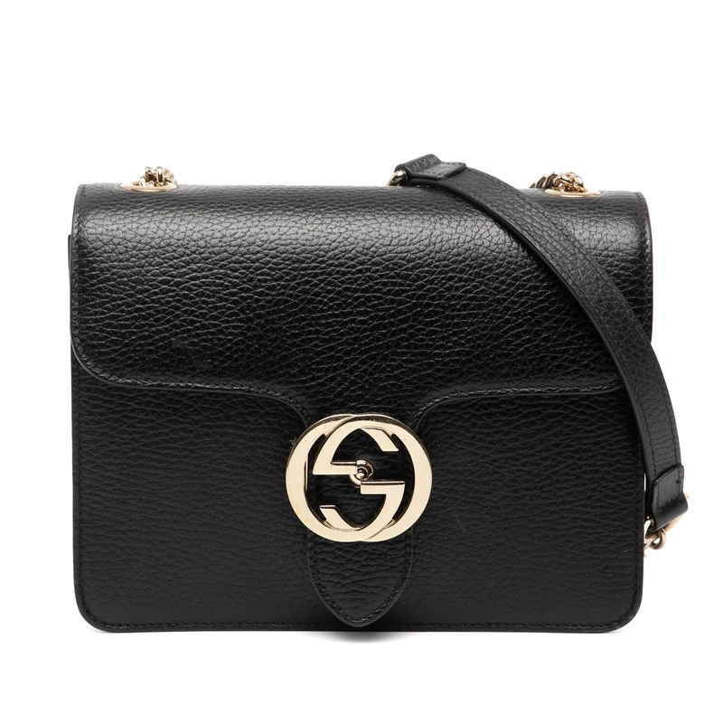 Gucci Pre-Loved Small Dollar Calfskin Interlocking G Crossbody Bag
