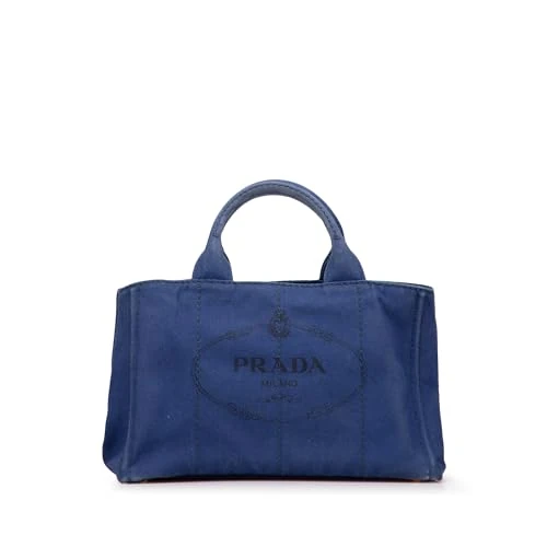 Prada Pre-Loved Canvas Canapa Logo Satchel Handbag