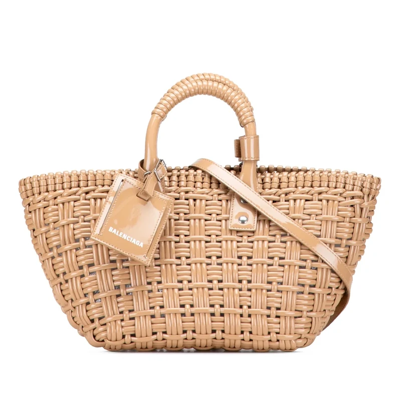 Balenciaga Pre-Loved Faux Leather Bistro Panier XS Handbag