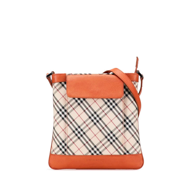 BURBERRY Pre-Loved Nova Check Canvas Crossbody Bag
