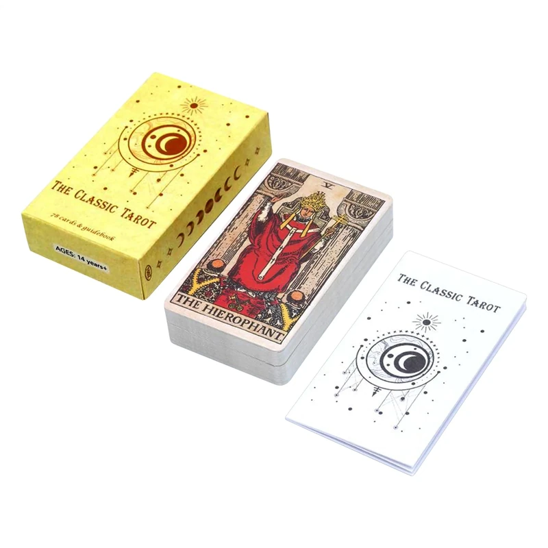 JINGLING Traditional Tarot Card Set - 78 Cards for Beginners & Travel
