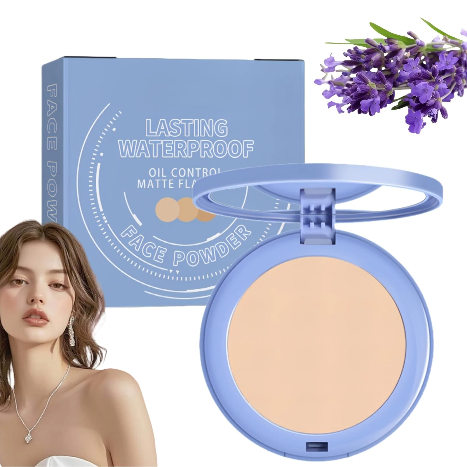 Oil Control Setting Powder, Translucent Setting Powder for Matte Face Make/up, Waterproof & Long-Lasting Face Powder, Lightweight Powder, Oil Control Make/up Setting Pow/der