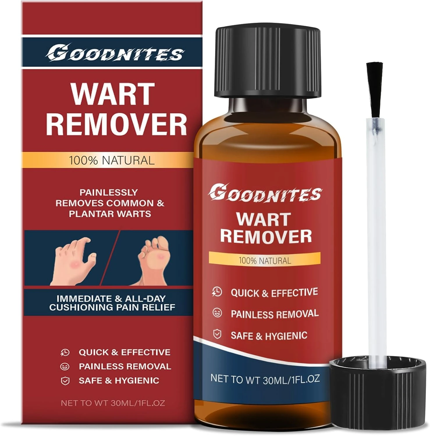 Fast Acting Wart Remover, Verruca Remover, Gentle Removal of Common Warts, Plantar Warts, Corn and Calluse, Suitable for Hands and Feet, Trusted by The Whole Family