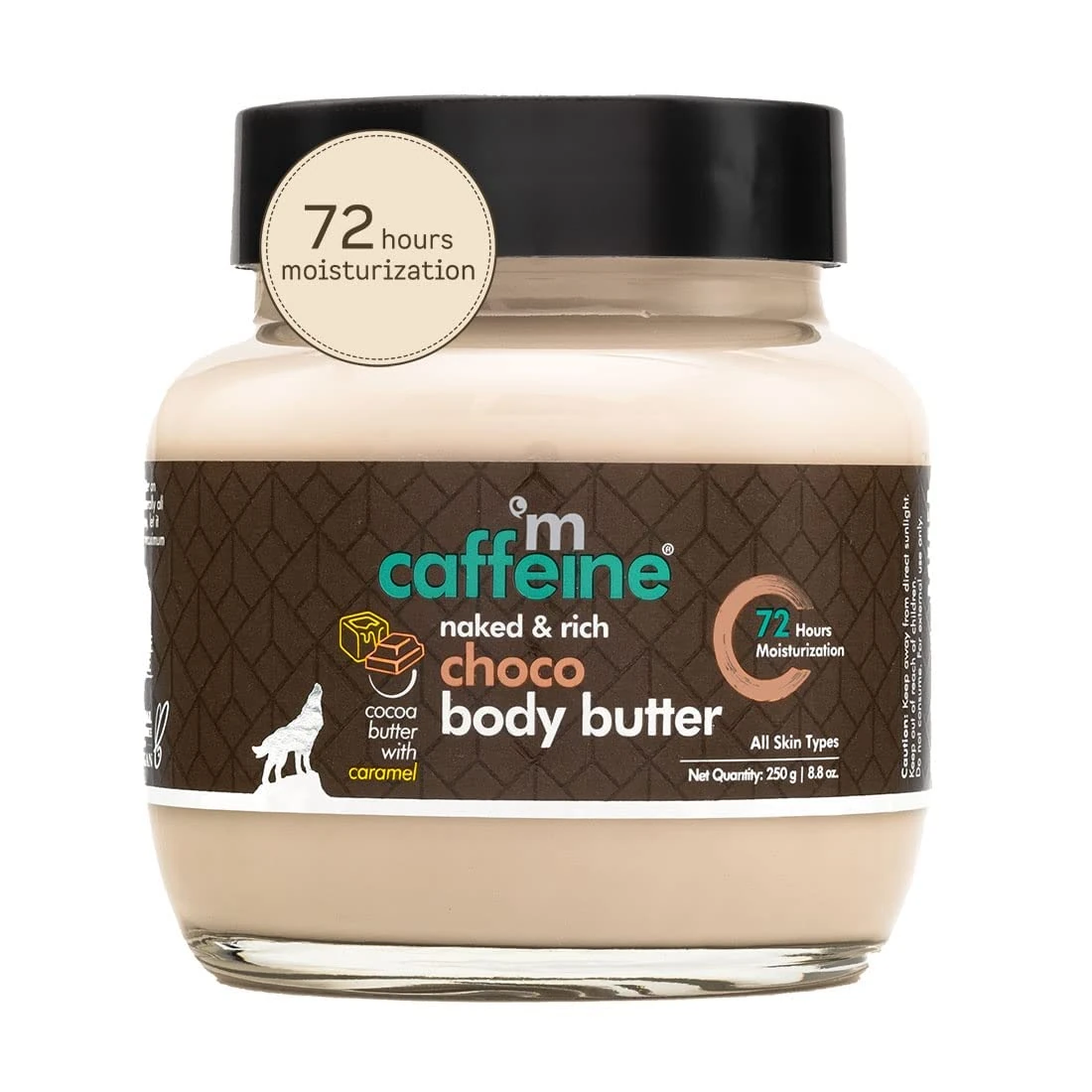 m-Caffeine Body Butter For Dry Skin For Both Women And Men (250Gm) | Shea Butter Moisturizer With Cocoa Butter & Caffeine | For Oily And Dry Skin | For All Skin Types