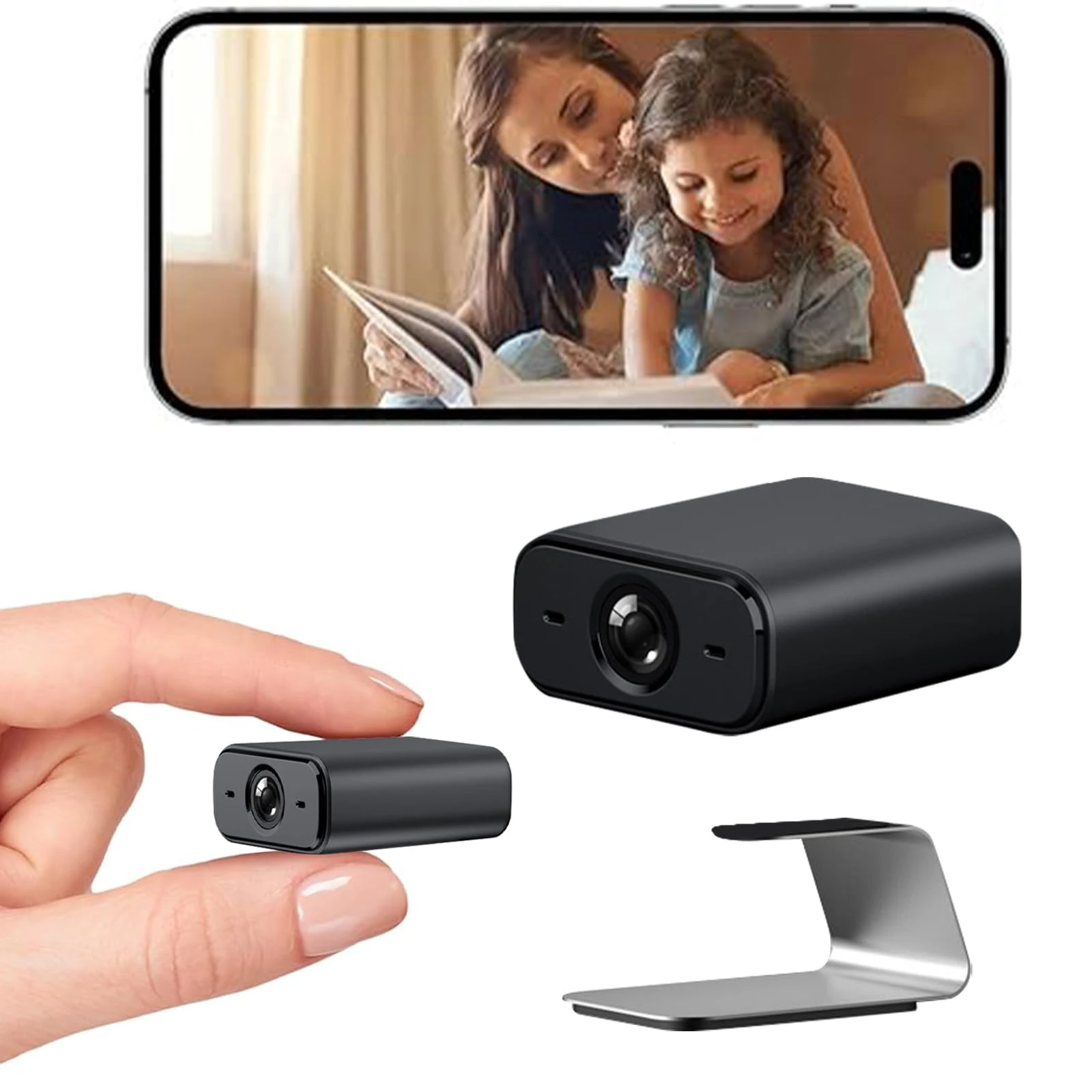 Spy Hidden Camera, WiFi Mini Camera 2K HD Security Indoor Pet Camera, Wireless Indoor Cam with Night Vision, Motion Detection, Real-Time Video/Cloud&SD Storage for Home Surveillance, App Alerts