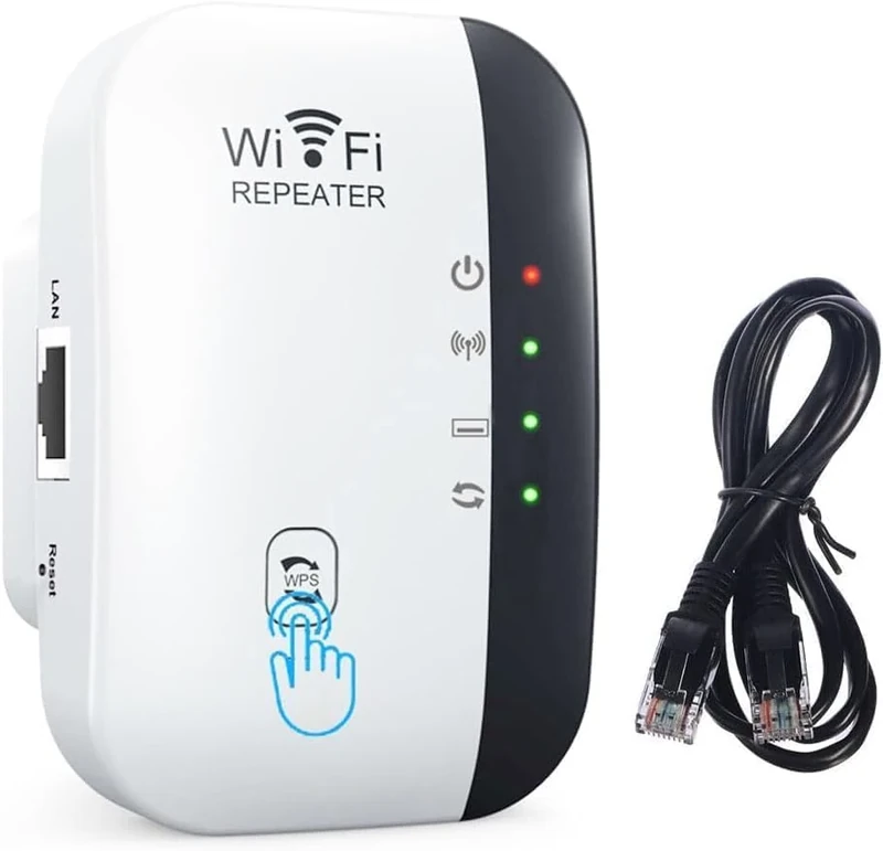 2025 Newest WiFi Extender, WiFi Booster, WiFi Repeater, Covers Up to 3650 Sq.ft and 35 Devices, Internet Booster - with Ethernet Port, Quick Setup, Home Wireless Signal Booster,UK Plug,White