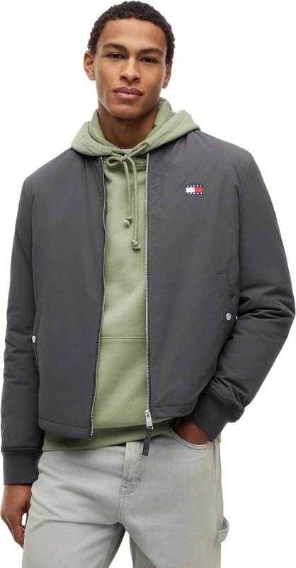 Tommy Jeans Men's Tjm Entry Bomber Jacket Ext DM0DM22845 Bomber Jacket, GREY (Washed Black), M