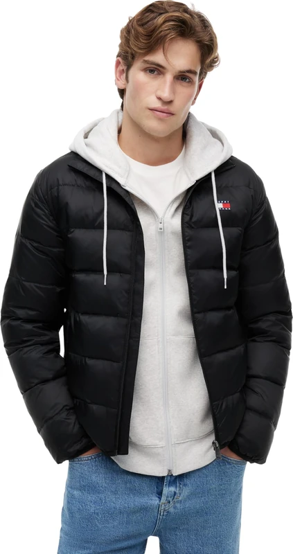 Tommy Jeans Men's TJM Light Down Jacket Ext DM0DM23231, Black (Black), M