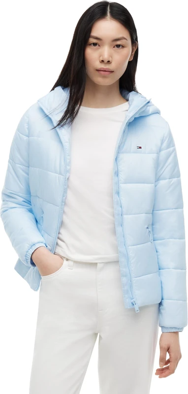 Tommy Jeans Women's Tjw Slim Lw Hooded Padded Jacket Dw0Dw20959 Puffer Jacket, BLUE (Kingly Blue), XXS
