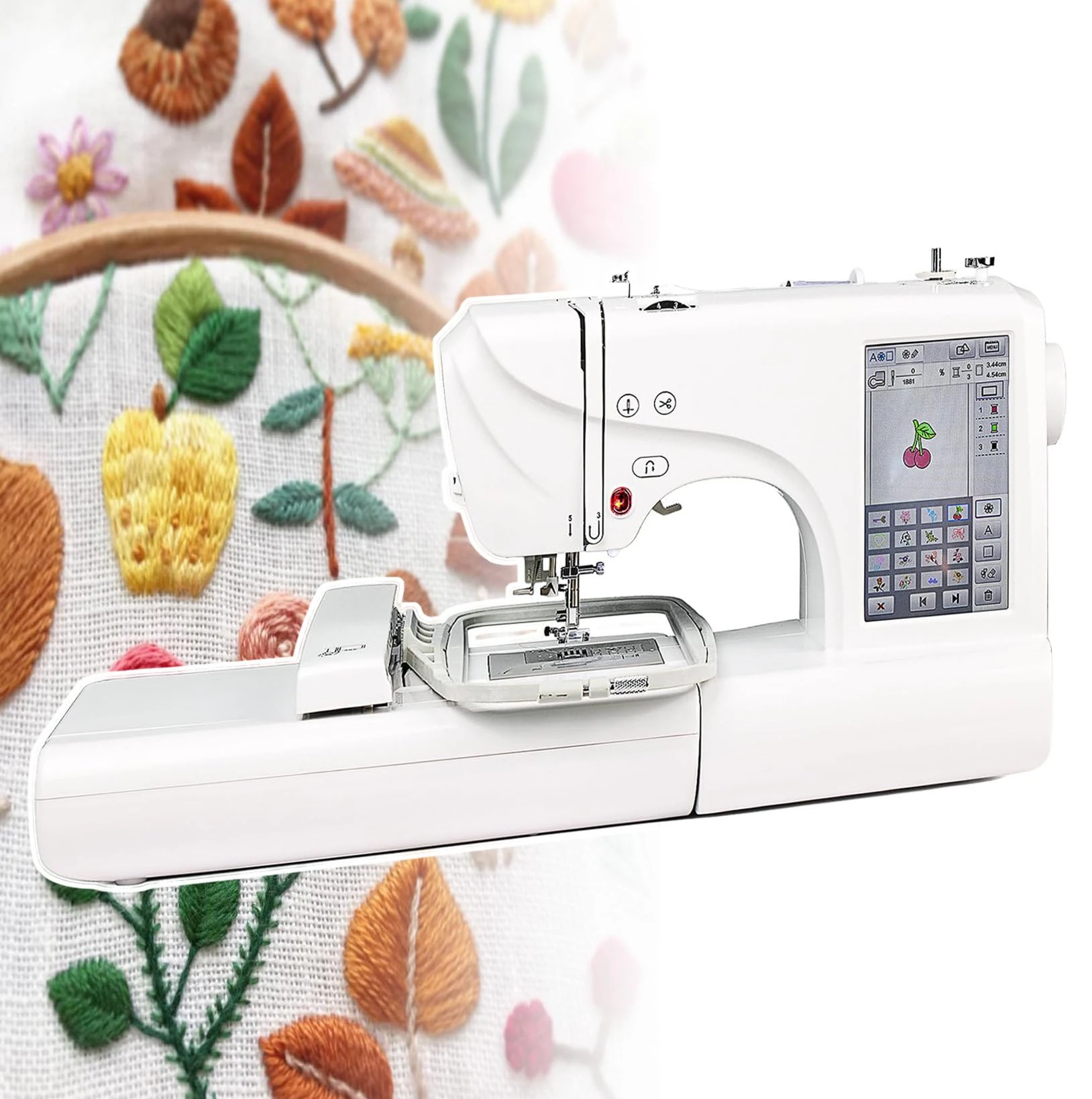 Automatic Sewing Machine with 135 Built-In Stitches, Computerized Embroidery for Clothing, 4