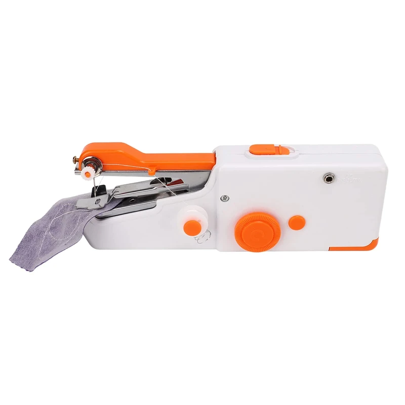 OVAQUIXI Mini Manual Sewing Machine with Handle, Electric, Lightweight and Compact Design, Suitable for Making Fabric, Plastic/Stainless Steel