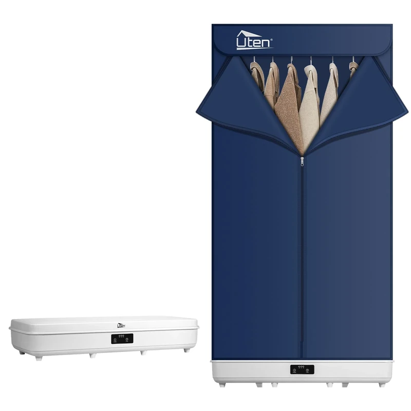 Uten Electric Portable Clothes Dryer, 2-Tier Detachable Clothes Dryer Indoor, 360° Dimensional Drying with Touchscreen and Timer for Travel, Camping, Hotel, Apartment, Dormitories, Holds 10KG
