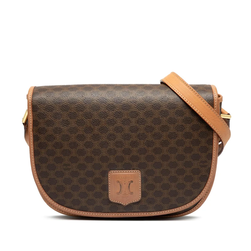 Celine Pre-Loved Macadam Coated Canvas Crossbody