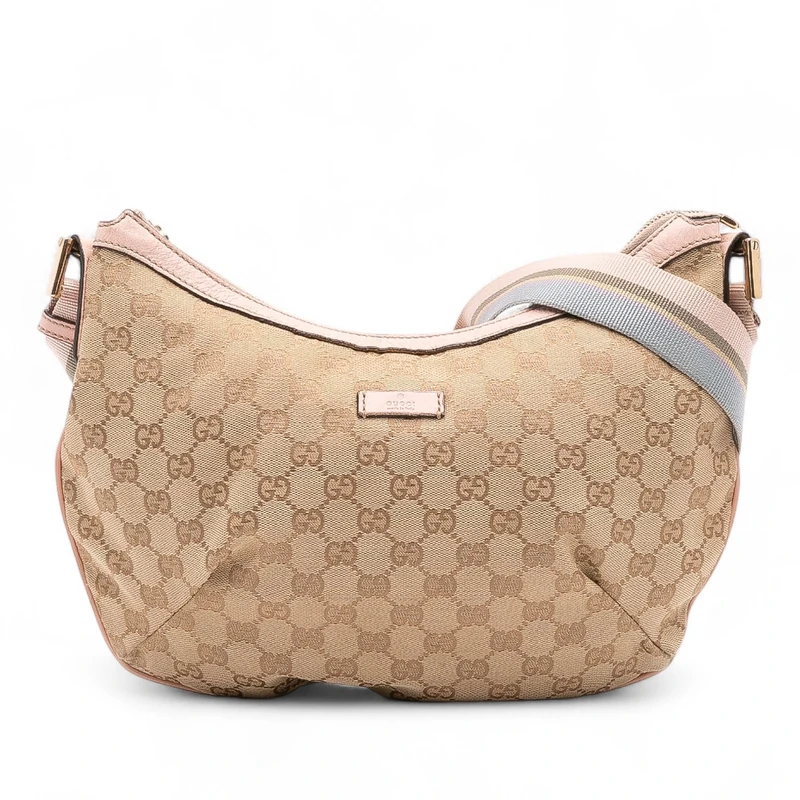 Gucci Pre-Loved GG Canvas Web Crossbody Bag