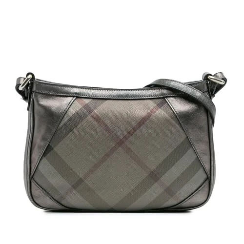 BURBERRY Pre-Loved Shimmer Check Coated Canvas Crossbody
