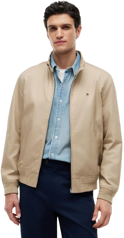 Tommy Hilfiger Men's Classic Harrington MW0MW43468 Other Jackets, BEIGE (Batique Khaki), XXL