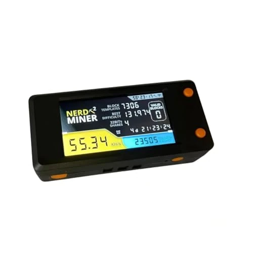 Ohoky NerdMiner V2 78kh/S Hashrate Bitcoin Nerd Miner BTC Lottery Miner Solo Btc Crypto Miner Mining Machine with Display