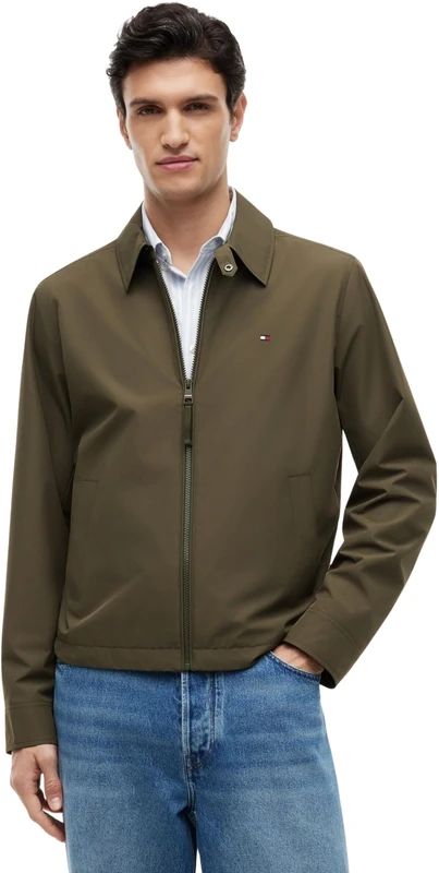 Tommy Hilfiger Men's Packable Ivy Jacket MW0MW40582 Other Jackets, KHAKI (Platinum Olive), XS