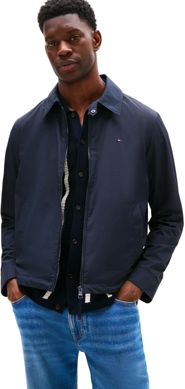Tommy Hilfiger Men's Packable Ivy Jacket MW0MW40582 Other Jackets, BLUE (Desert Sky), XS