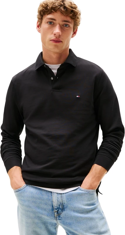 Tommy Hilfiger Men's 1985 Regular Ls Polo Mw0Mw20183 L/S Polo, Blue (Breezy Blue), M