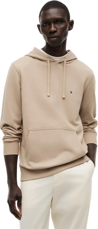 Tommy Hilfiger Men’s Hoodie Essential Terry with Kangaroo Pocket, Beige (Batique Khaki), S