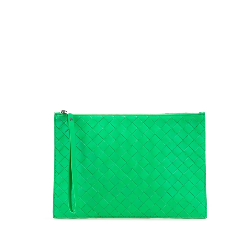 Bottega Veneta Pre-Loved Intrecciato Leather Clutch Bag