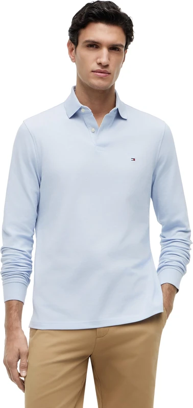 Tommy Hilfiger Men's 1985 Regular Ls Polo Mw0Mw20183 L/S Polo, Blue (Breezy Blue), XXL