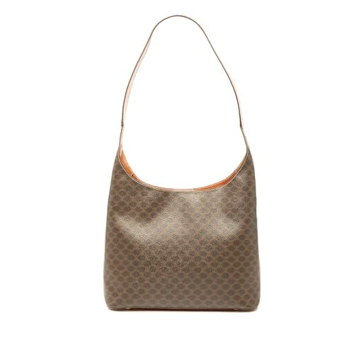 Celine Pre-Loved Macadam Coated Canvas Shoulder Bag