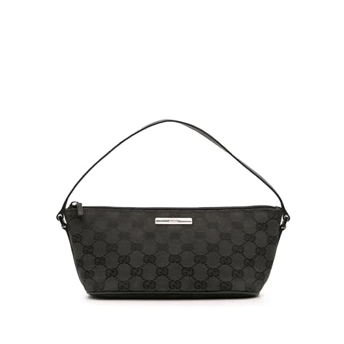 Gucci Pre-Loved GG Canvas Boat Shoulder Bag