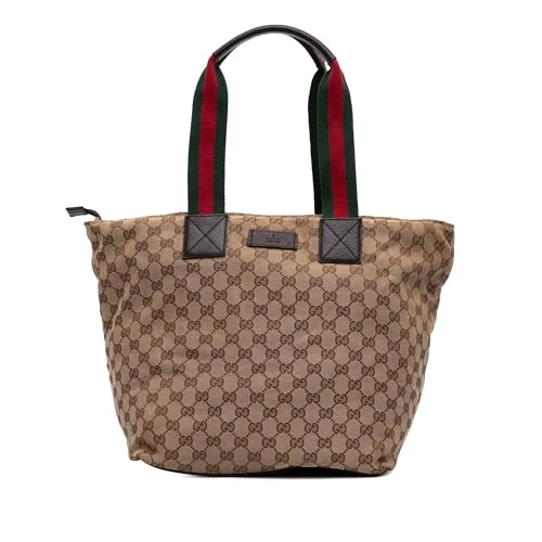 Gucci Pre-Loved GG Canvas Web Tote