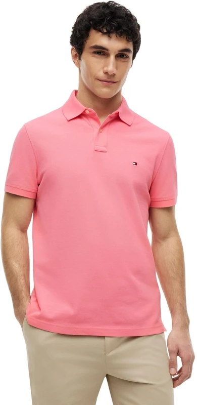 Tommy Hilfiger Men's 1985 Regular Polo Mw0Mw17770 S/S Polo, Pink (Doll Pink), M
